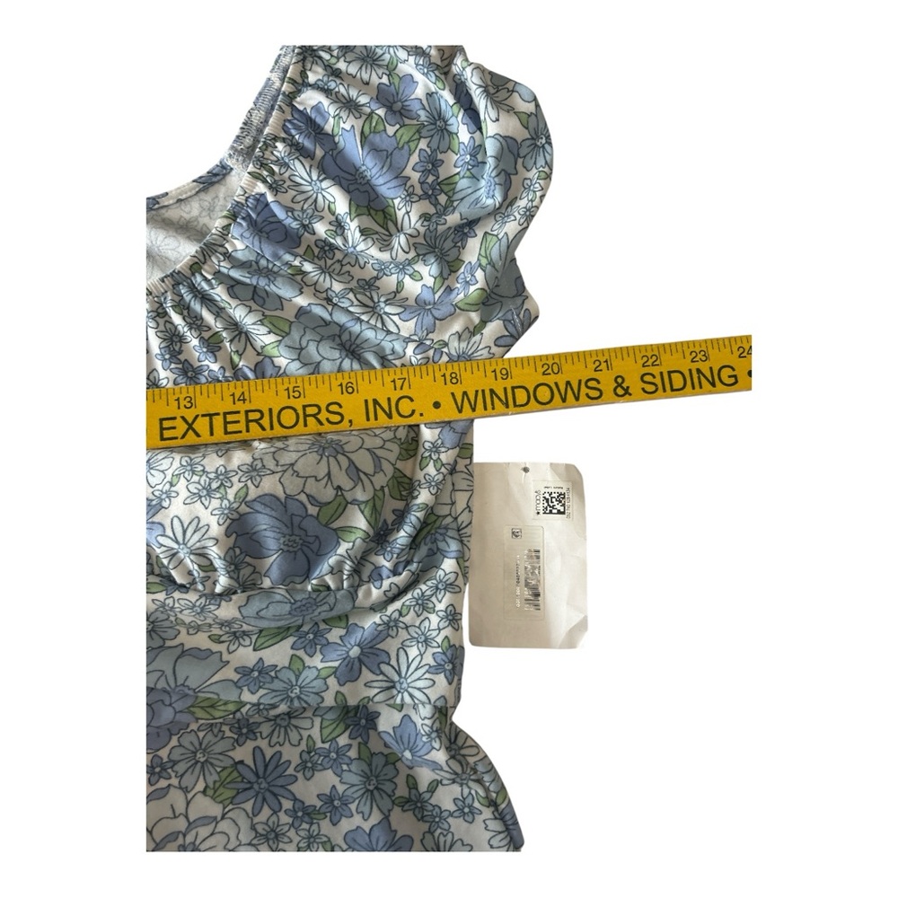Derek Heart Blue & White Floral Padded Bust Empire Waist Mini Sundress Size XL. - Picture 10 of 12